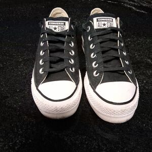 Converse Black and White Platform Shoes